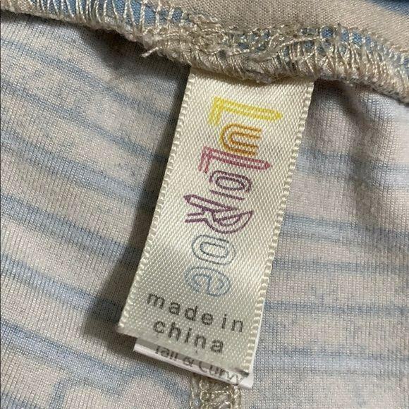 LulaRoe Womens Leggings Soft Stretchy Casual Light Blue Gray Tall and Curvy - Picture 6 of 7